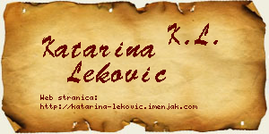 Katarina Leković vizit kartica